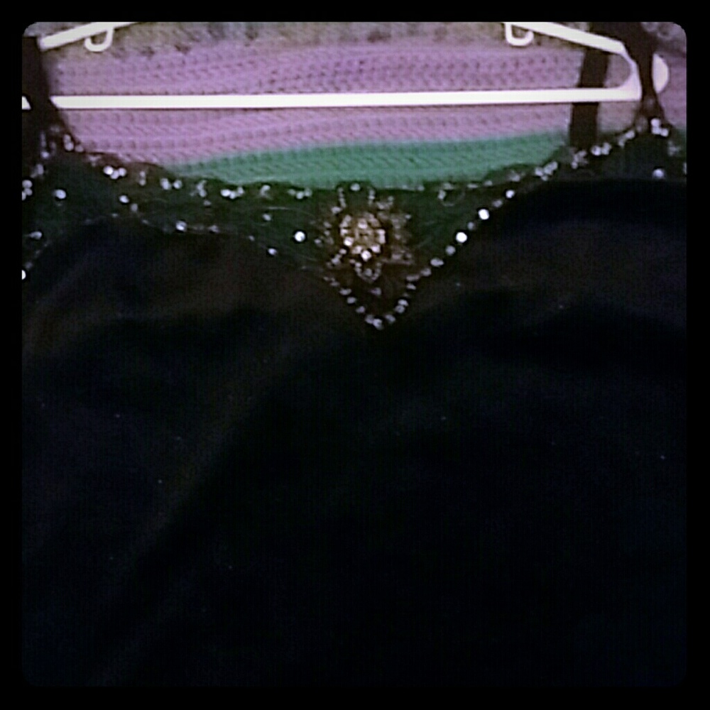 Crushed velvet spaghetti strap shirt